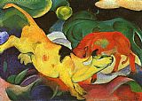Cows Yellow Red Green by Franz Marc